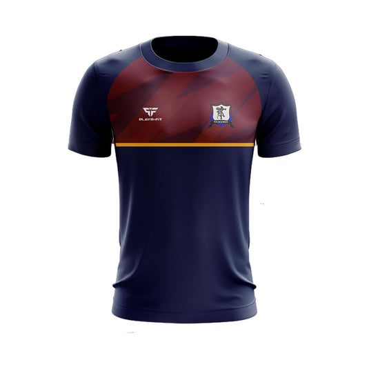 Redeemer FC T-Shirt Evo (Navy/Maroon/Yellow) - Adults