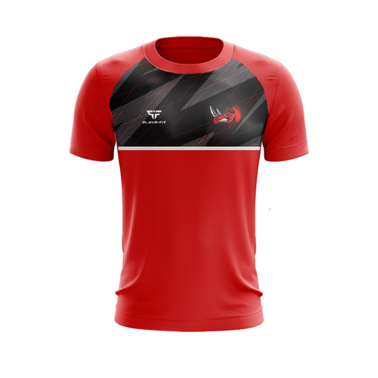 West Dublin Rhinos T-Shirt  (Red/Black/White) - Adults
