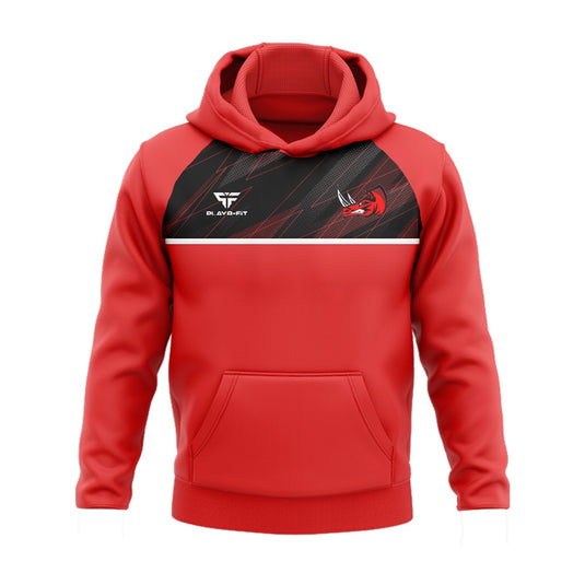 West Dublin Rhinos Hoodie  (Red/Black/White) - Adults