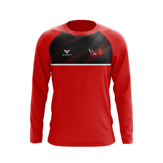 West Dublin Rhinos Crew Neck  (Red/Black/White) - Adults