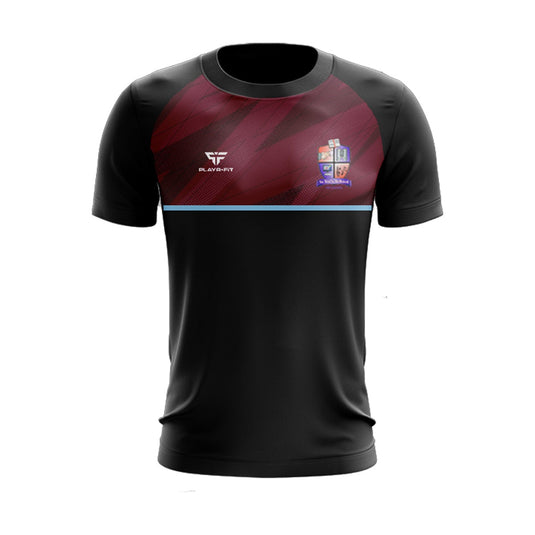 St Itas School Drogheda Staff T-Shirt Dynamic Black/Maroon/Sky - Adults