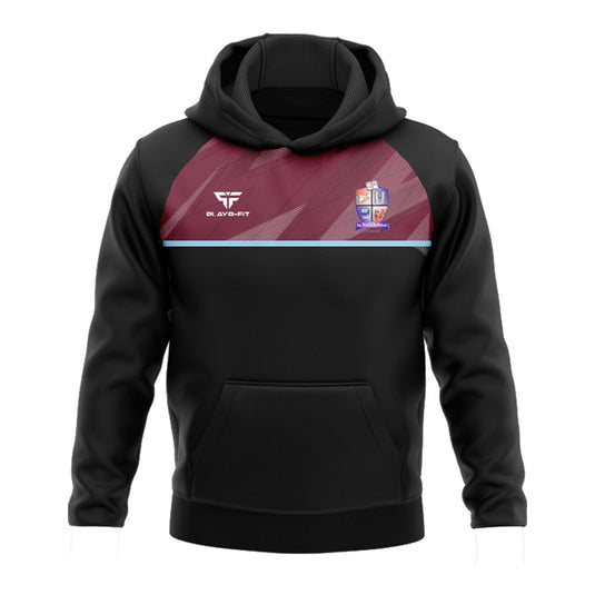 St Itas School Drogheda Staff Hoodie Dynamic Black/Maroon/Sky - Adults
