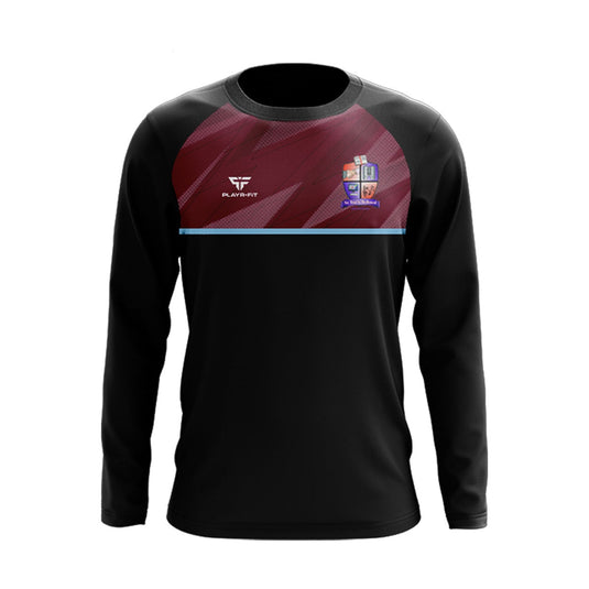 St Itas School Drogheda Staff Crew Neck Dynamic Black/Maroon/Sky - Adults