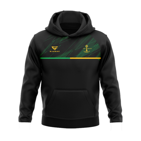 Clongeen GAC Hoodie Panel (Black/Green/Yellow) Colour - Adults