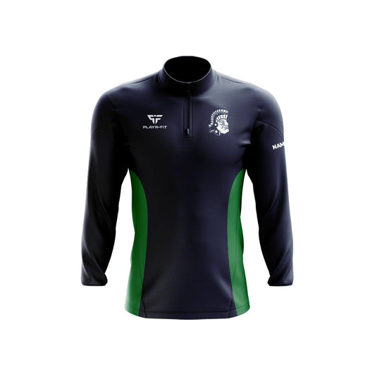 Trojan Swim Club Midlayer (1/4 Zip) Custom Navy/Green - Kids