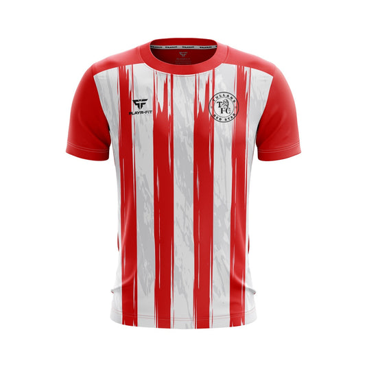 Tullans Red Star FC Jersey D38 Red/White Strip - Kids