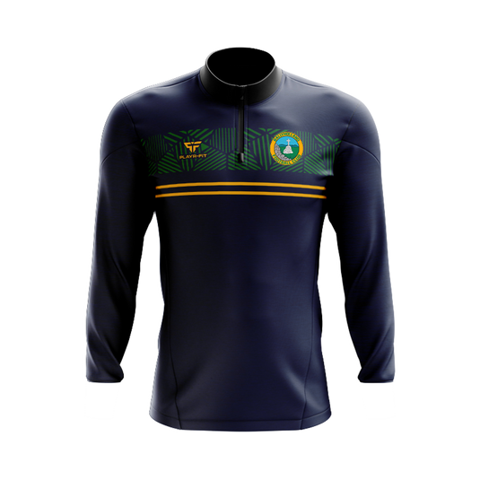 Ballyholland FC Midlayer (1/4 Zip) Optimum (Navy/Green/YellowGold) - Adults