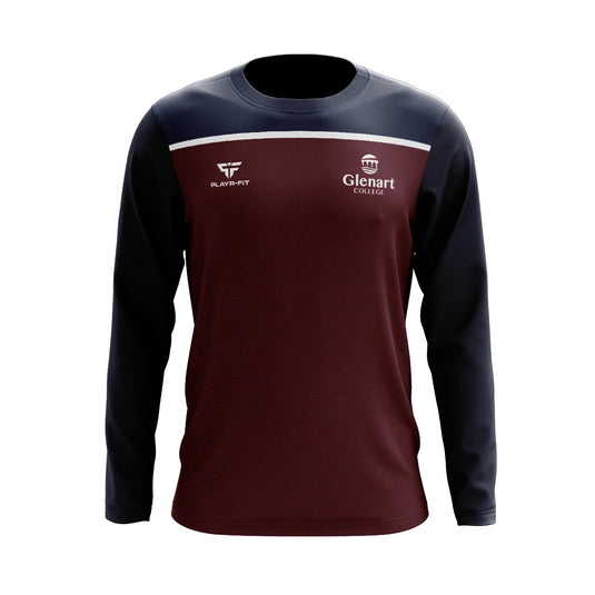 Glenart College Students Crew Neck Spirit (Maroon/Navy/White) - Adults