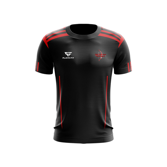 CúChulainn Archers T-Shirt Adroit (Black/Red) - Adults