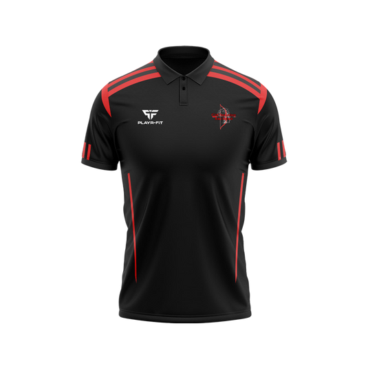CúChulainn Archers Polo Adroit (Black/Red) - Adults