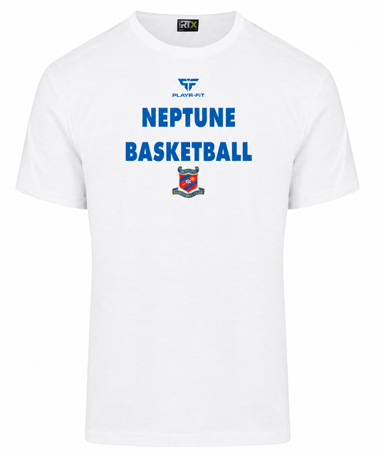 Neptune Basketball POD T-Shirt White- Adults