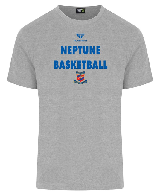 Neptune Basketball POD T-Shirt Grey- Adults