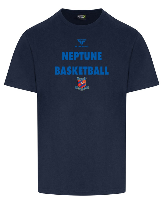 Neptune Basketball POD T-Shirt Navy- Kids