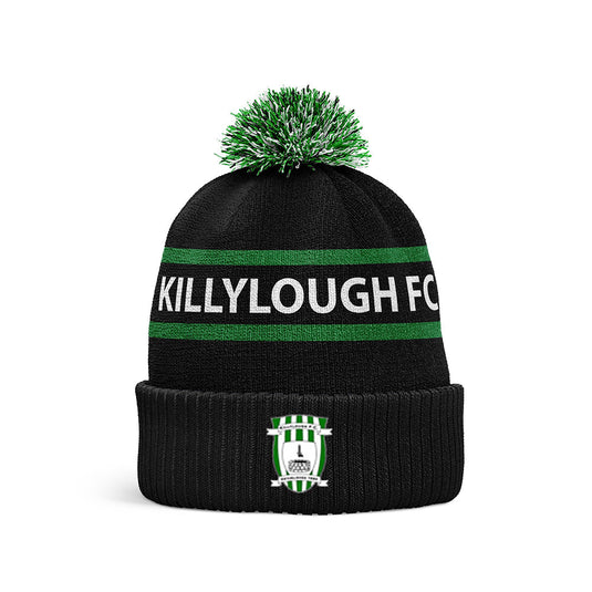 Killylough FC Bobble Hat (Black) - Kids - Age 8 and Under