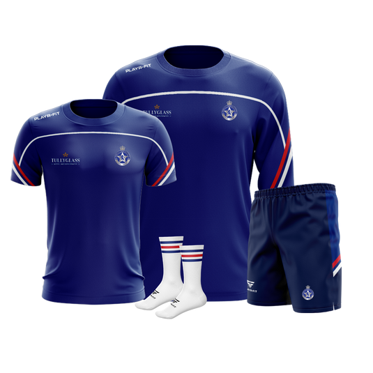 North Ballymena Rangers FC Momentum Pack (Crewneck Momentum, T-Shirt Momentum, Leisure Shorts Momentum, Mid Socks Momentum) - Kids