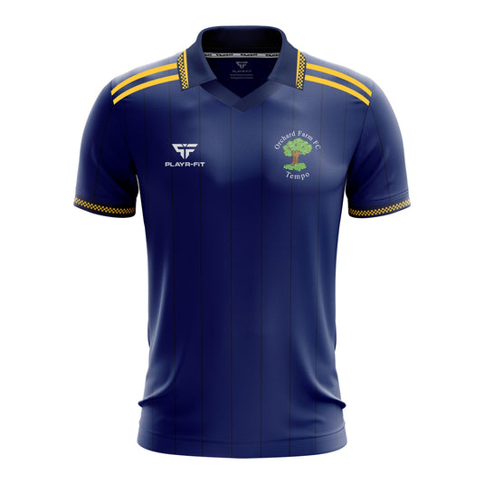 Orchard Farm FC Jersey (Navy, Yellow, Retro) - Kids