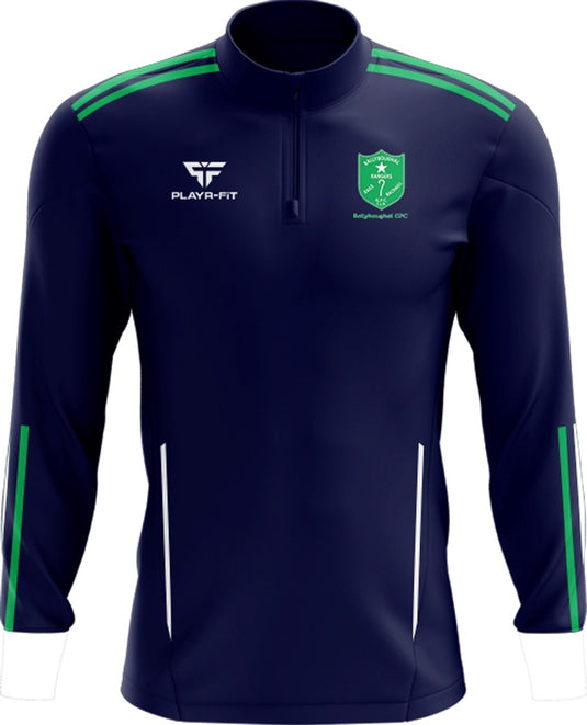 Ballyboughal GFC Midlayer (1/4 Zip) Adroit (Navy/Green/White) - Adults