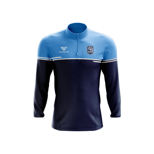 Dublin Wolfhound Dodgeball Midlayer (1/4 Zip) Courage (Navy/Blue/White) - Kids