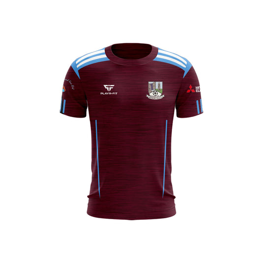 Dromore Villa FC T-Shirt Adroit (Maroon/Blue) - Kids