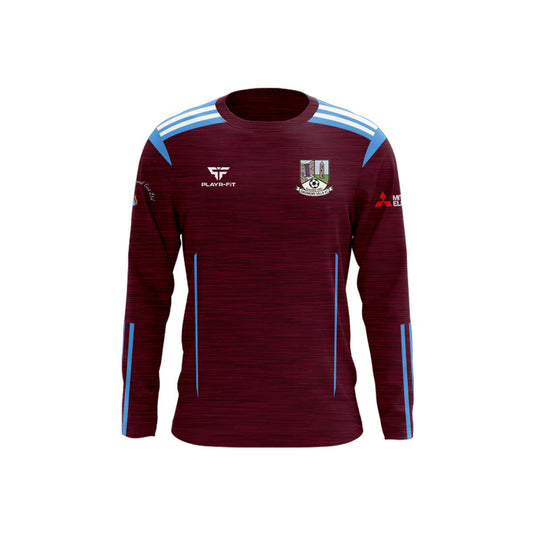Dromore Villa FC Crew Neck Adroit (Maroon/Blue) - Kids