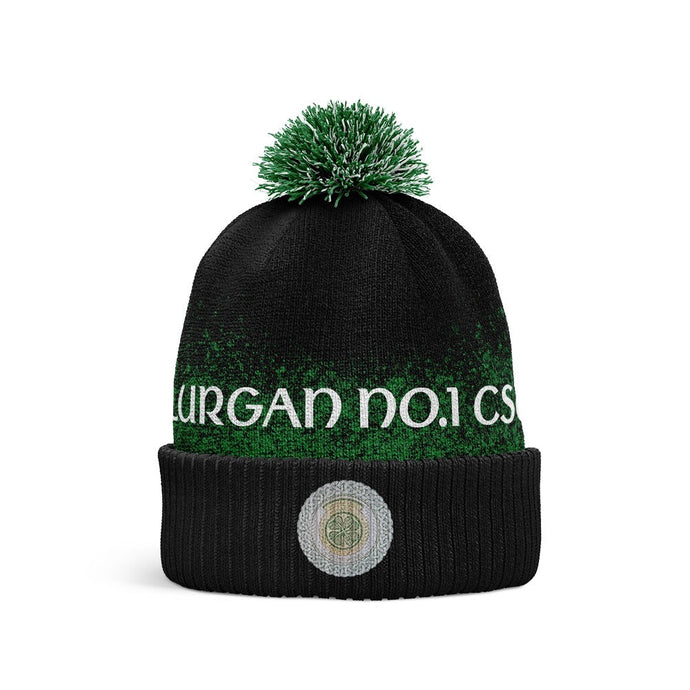 Lurgan No1 Celtic Supporters Club Bobble Hat (Black) - Kids - Age 8 and Under
