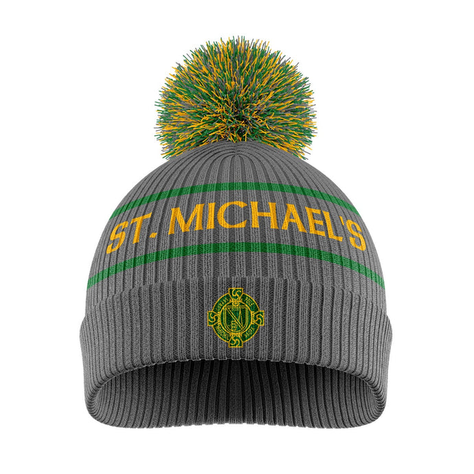 St Michaels GFC Cork Bobble Hat (Grey) - Adults