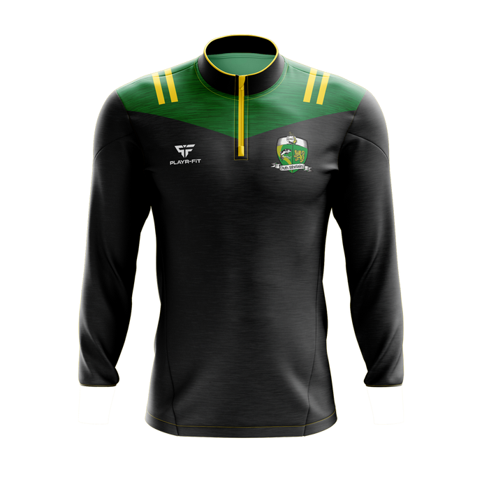 Bryansford GAC Midlayer (1/4 Zip) Tenacity Black/Green/YellowGold - Kids