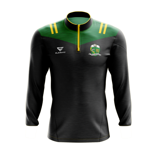 Bryansford GAC Midlayer (1/4 Zip) Tenacity Black/Green/YellowGold - Kids