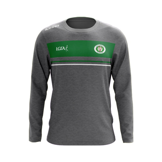 Monaghan Harps Ladies Crew Neck Optimum (Grey/Green/White) - Kids