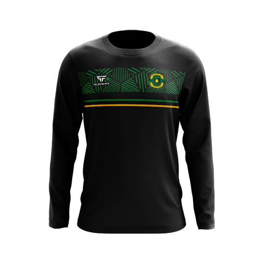 St Patricks PS Aghacommon Staff Crew Neck Optimum (Black/Green/YellowGold) - Adults