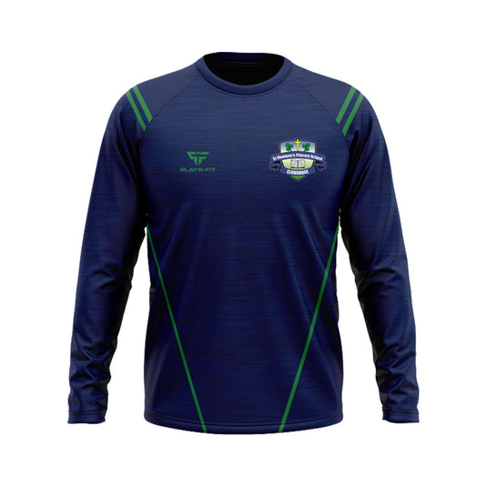 St Moninnas PS Cloughoge Staff Crew Neck Vigour (Navy/Green) - Kids