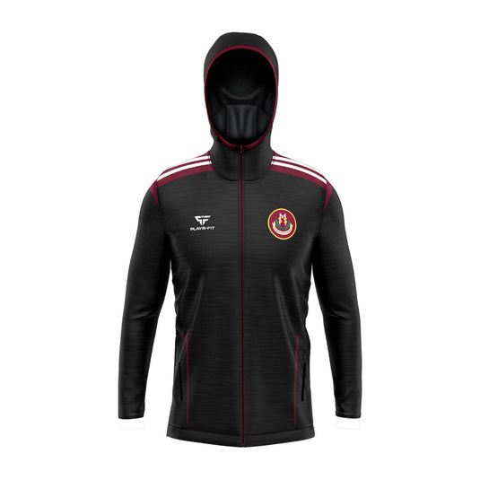 St Marys High School Newry Staff Full Zip Hoodie Adroit (Black/Maroon/White) - Adults
