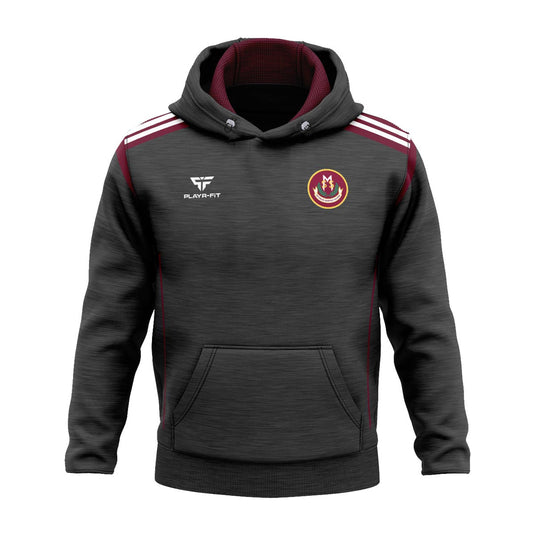 St Marys High School Newry Staff Hoodie Adroit (Black/Maroon/White) - Kids
