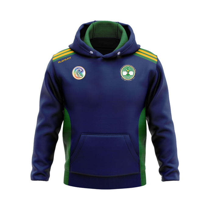St Endas Camogie Hoodie Endure (Navy/Green/YellowGold) - Adults