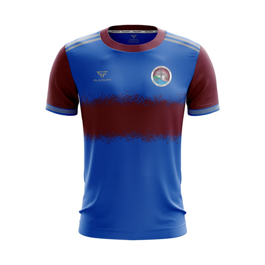 St Kevins College Lisnaskea Students Jersey B05 (Blue/Maroon) - Kids