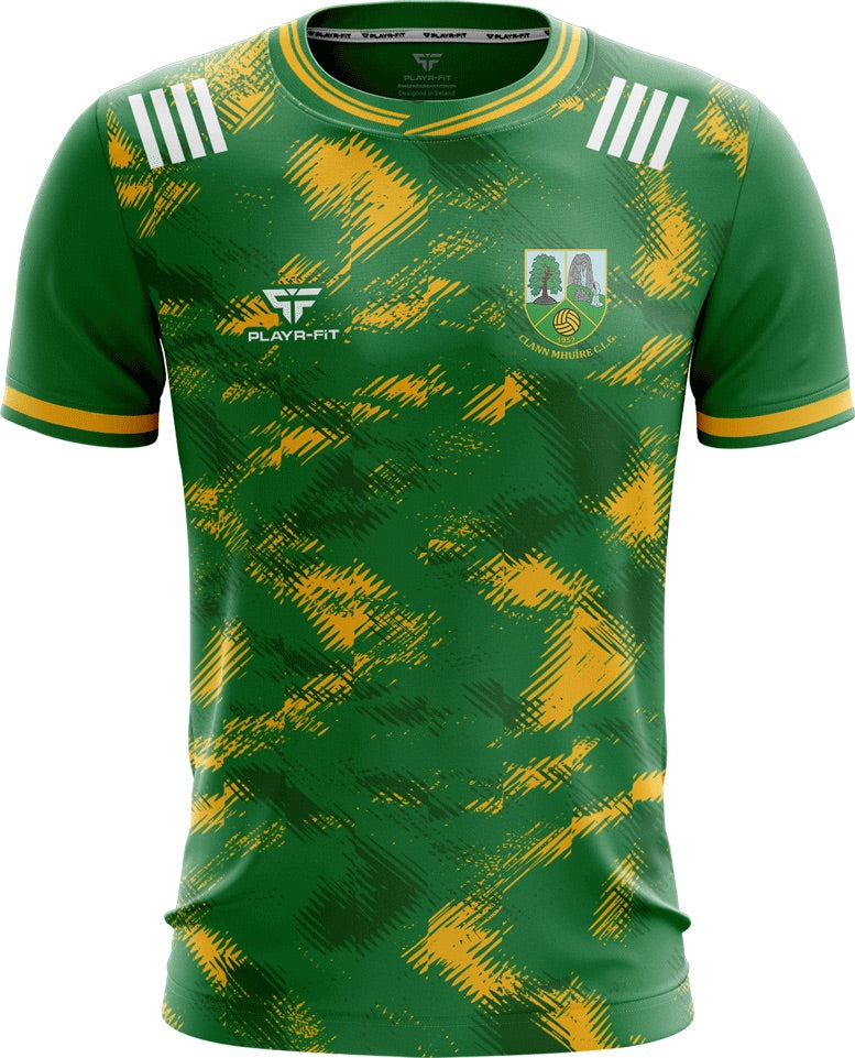 Load image into Gallery viewer, Clann Mhuire CLG Jersey (Green/Yellow) - Adults
