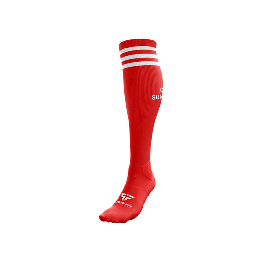 Oxford Sunnyside FC Long Socks Red - Adults