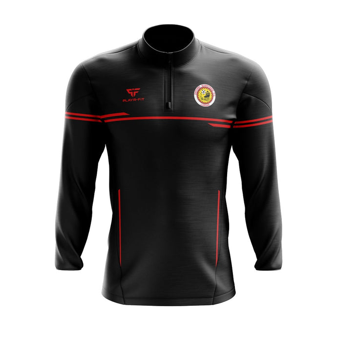 Oxford Sunnyside FC Midlayer (1/4 Zip) Courage (Black/Red) - Kids
