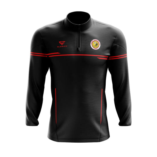 Oxford Sunnyside FC Midlayer (1/4 Zip) Courage (Black/Red) - Adults