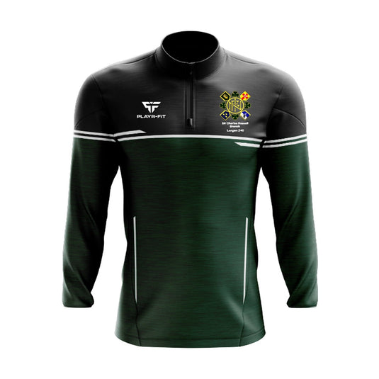 INF Lurgan Midlayer (1/4 Zip) Courage (Black/Bottle) - Adults