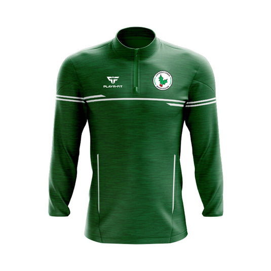 Moycullen Handball Midlayer (1/4 Zip) Courage (Green/White) - Adults