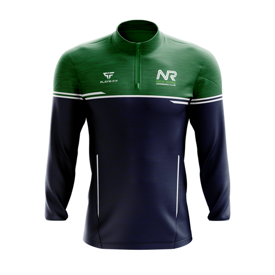 New Ross Swimming Club Midlayer (1/4 Zip) Courage (Navy/Green/White) - Kids
