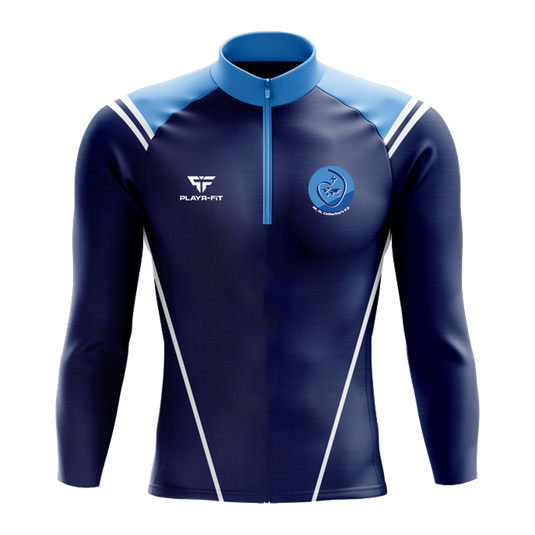 Mount St Catherines PS Armagh Students Midlayer (1/4 Zip) Vigour (Navy/Sky/White) - Kids
