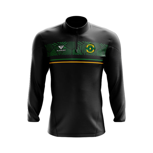 St Patricks PS Aghacommon Staff Midlayer (1/4 Zip) Optimum (Black/Green/YellowGold) - Kids