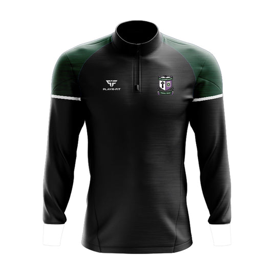 St Colmcilles HS Crossgar Staff Midlayer (1/4 Zip) Stellar (Black/Bottle/White) - Kids