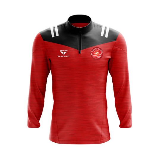 Tullygally Primary School Teachers Midlayer (1/4 Zip) Tenacity (Black/Red/White) - Kids