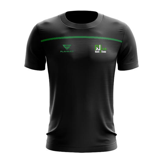 Nolan Health & Fitness T-Shirt Spirit (Black/Green) - Adults