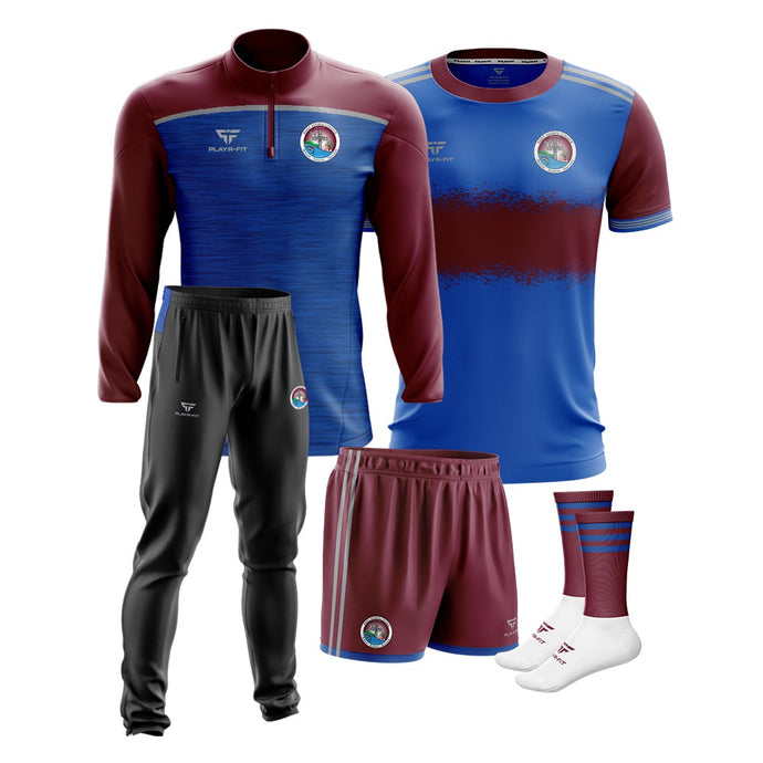 St Kevins College Lisnaskea Students Pack 1 (Midlayer, Jersey, Skinny Pants, Shorts, Mid Socks) - Kids