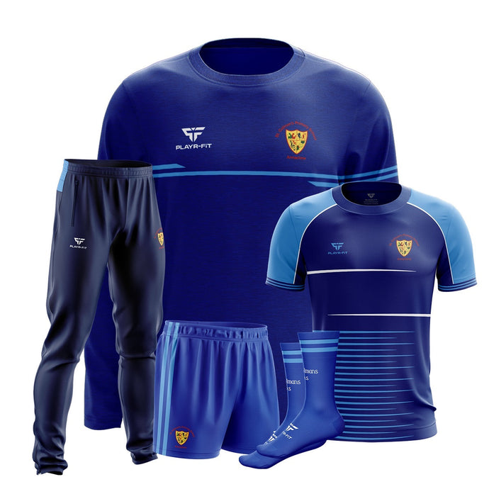 St Colmans PS Annaclone Students Pack 2 (Crew Neck, Jersey, Skinny Pants, Shorts, Mid Socks) - Adults