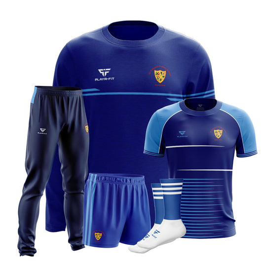St Colmans PS Annaclone Students Pack 2 (Crew Neck, Jersey, Skinny Pants, Shorts, Mid Socks) - Adults